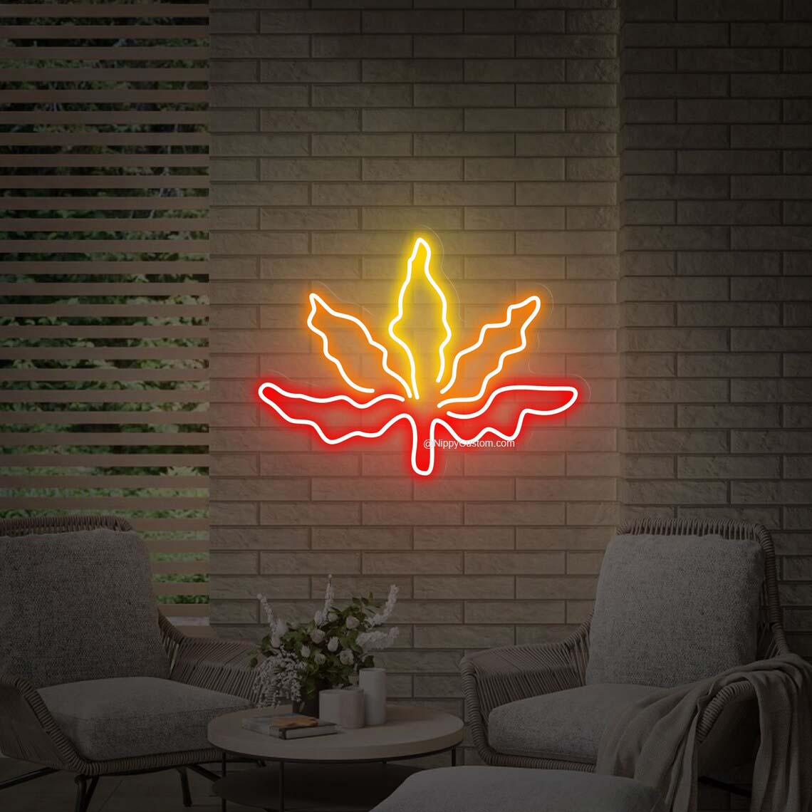 Leaf Neon Signs, Plant Neon Sign, Green Aesthetic Neon Sign, Led Sign for Wall, Bedroom Neon Sign