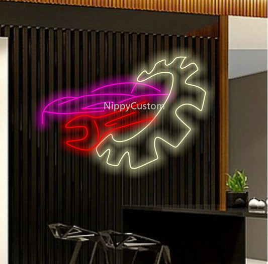 Car Repair Neon Sign, Car Repair Logo Neon Light, Car Repair Open Led Light, Garage Wall Art Decor, Home Room Wall Art, Garage Store Decor