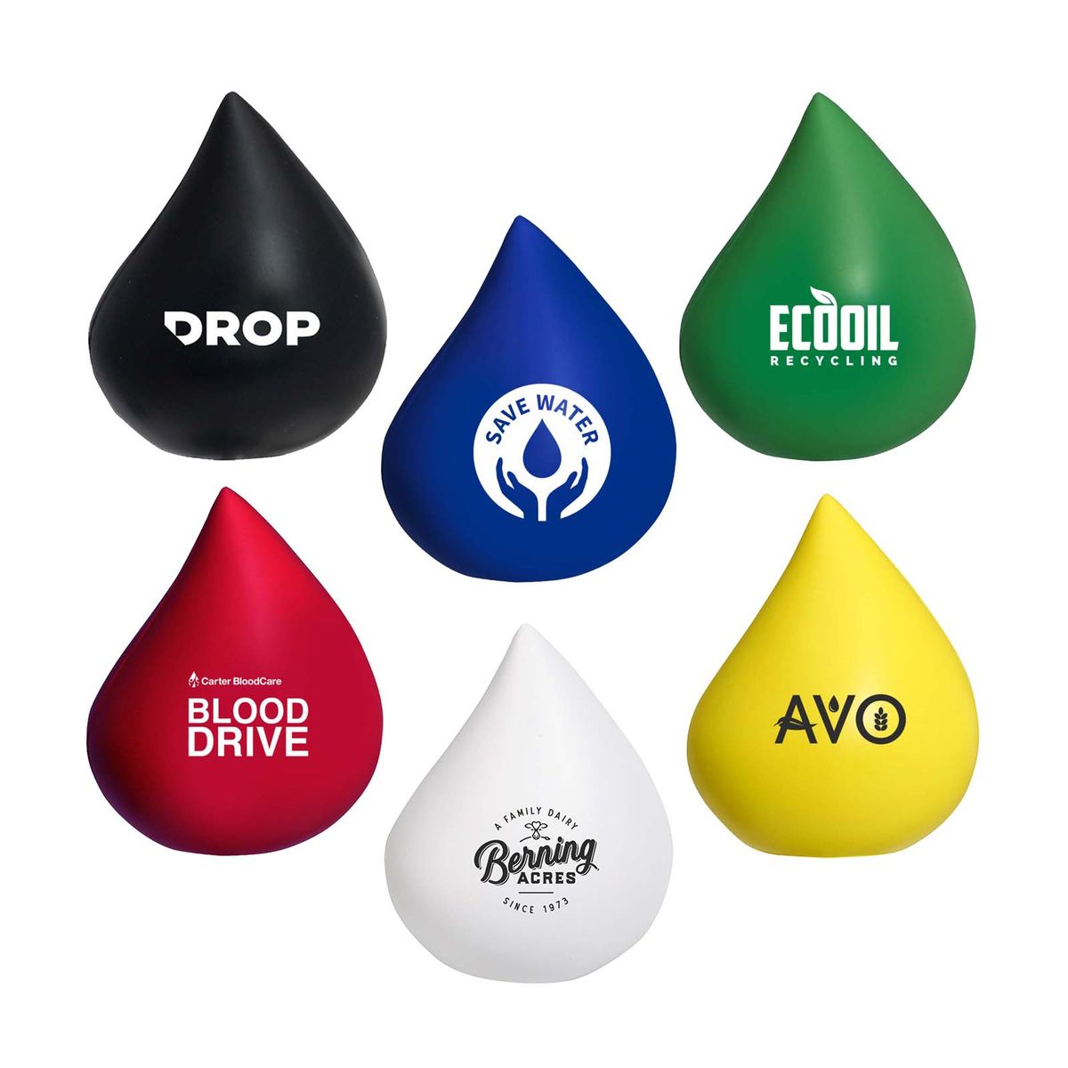 3" Custom printed Solid Color Stress Relievers with your logo