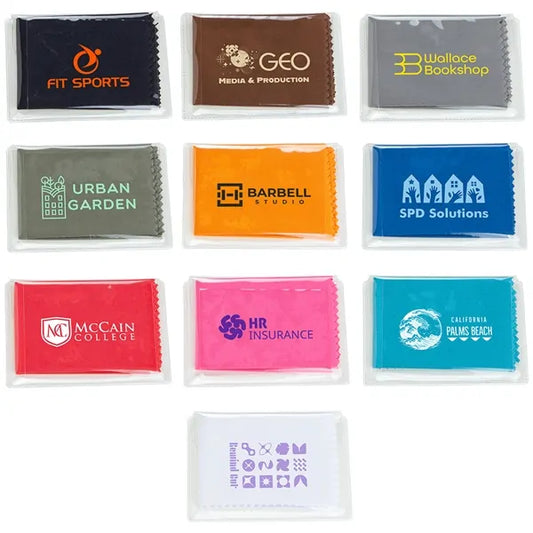 Custom All Purpose Microfiber Cleaning Cloth Printed Lens Glasses Wipe