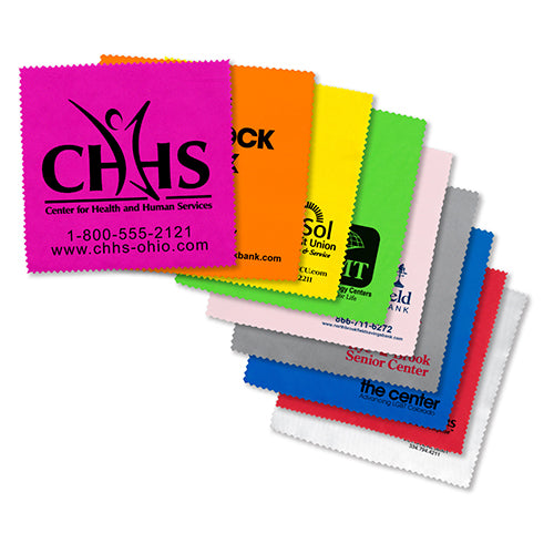 Logo Microfiber Cleaning Cloths in Case