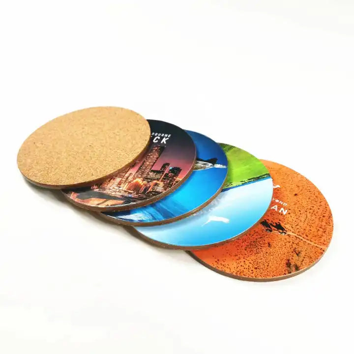 Printed MDF Cork Coasters