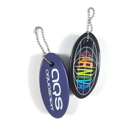 Custom Promotional PU Foam Oval Floating Boat Keychain For Giftaways