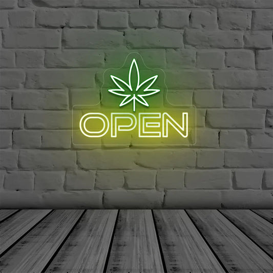 Weed Open Neon Sign
