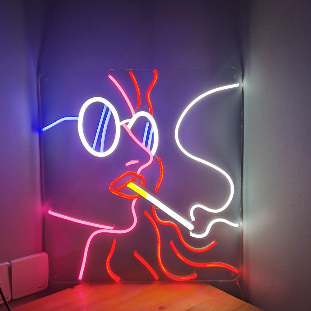 Smoking Woman LED Neon Sign