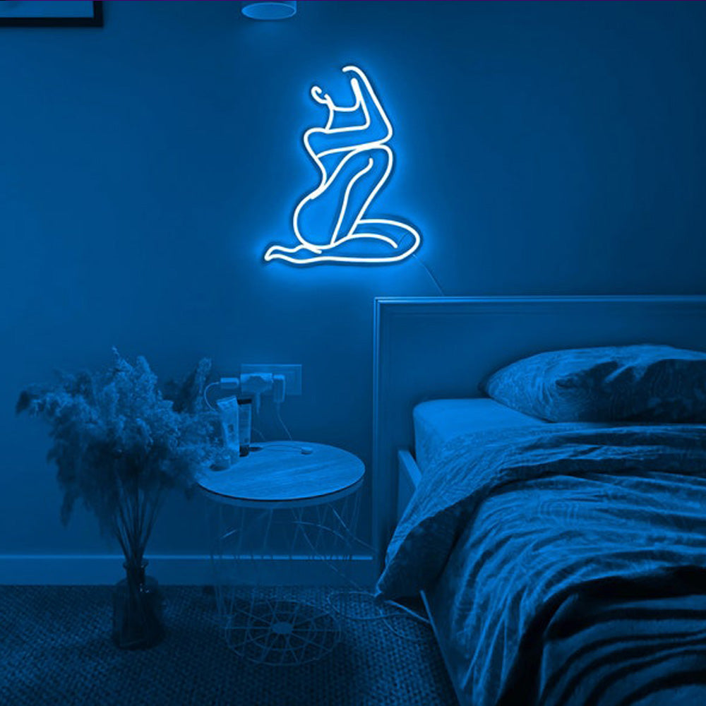 Torso neon sign Goddess Body neon sign Adult Naked Torso-Curvy Women Votive Female shape neon light