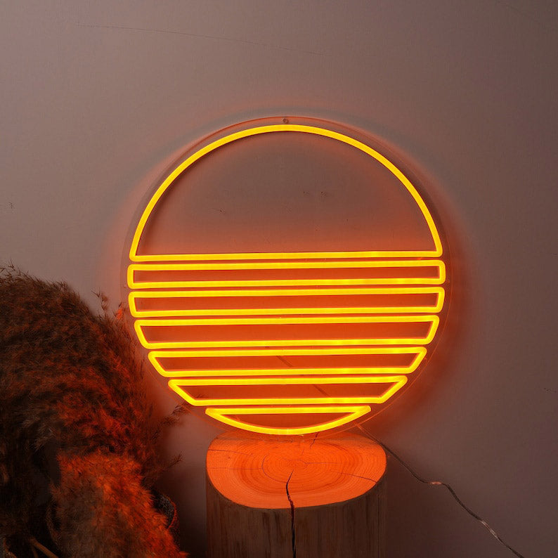 Sunshine LED Neon Sign, Rainbow Sun Neon Sign, Retro Sunset Led Light Sign, Wall Decor, Wall Sign, Retrowave Neon Sign