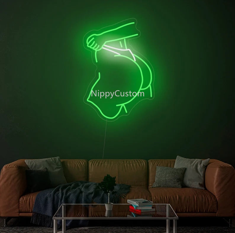 Sexy Woman Booty Neon Sign, Woman Butt Led Sign, Custom Neon Sign, Sexy Woman Body Wall Decor, Girl Room Wall Decor, Naked Girl Body Light