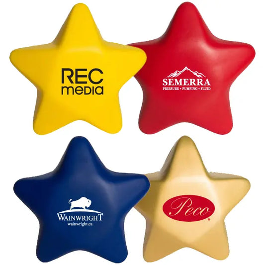 Custom Imprinted star Shaped Stress Relievers