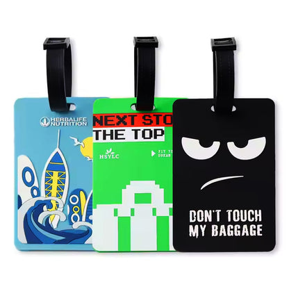 Cheap Custom Logo 2d 3d PVC Rubber Travel Tags Personalized Silicone PVC Luggage Tag