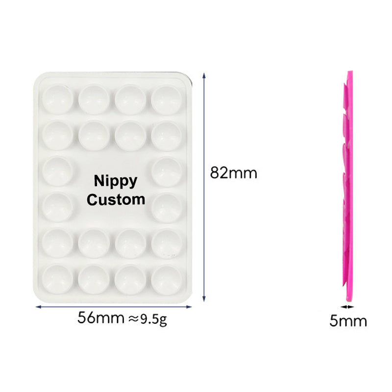 Custom Double-Sided Silicone Suction Phone Mount/Holder 