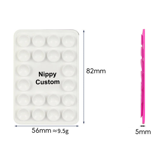 Custom Double-Sided Silicone Suction Phone Mount/Holder 