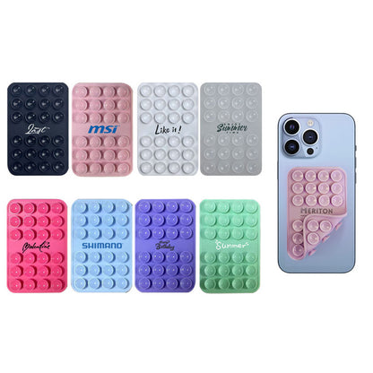 Custom Printed Double Sided Silicone Suction Cup Phone Holder 