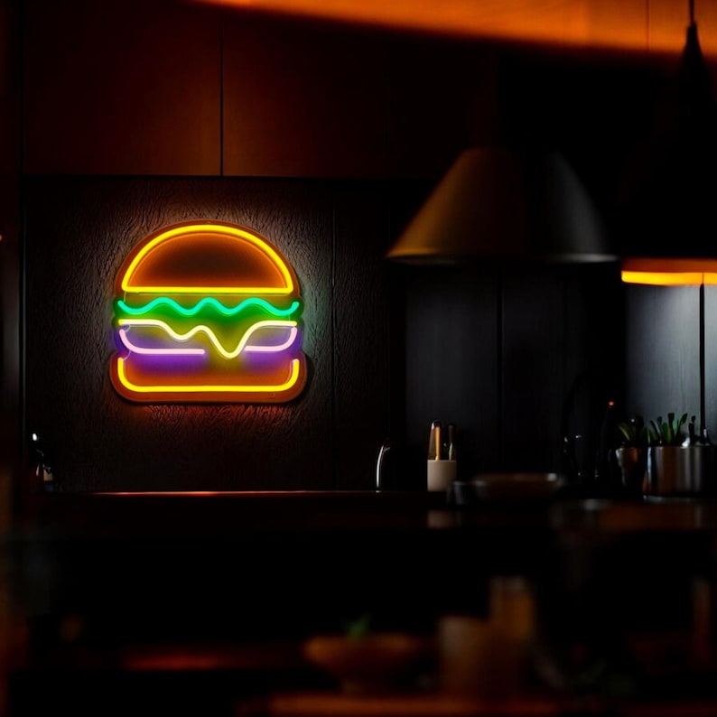 Fast Food Neon Sign / Buy 1 Get 1 Free