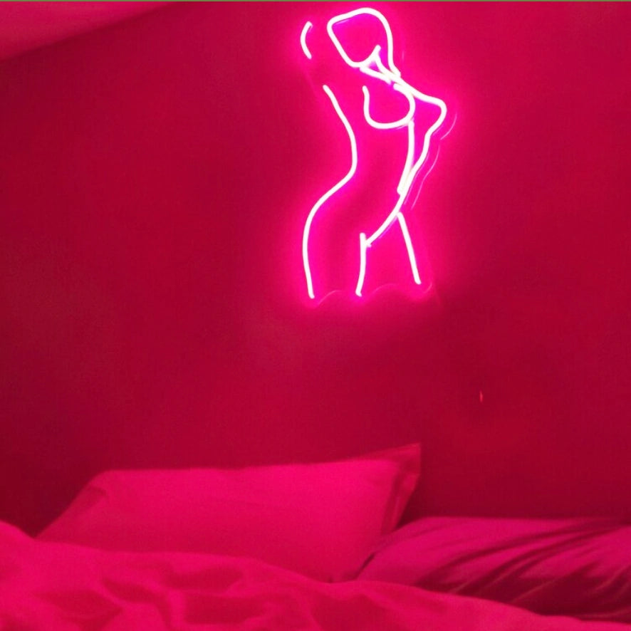 Female Pose Neon Sign Lady Body Neon Light Sexy Lady Back Neon Sign Nippycustom 1537