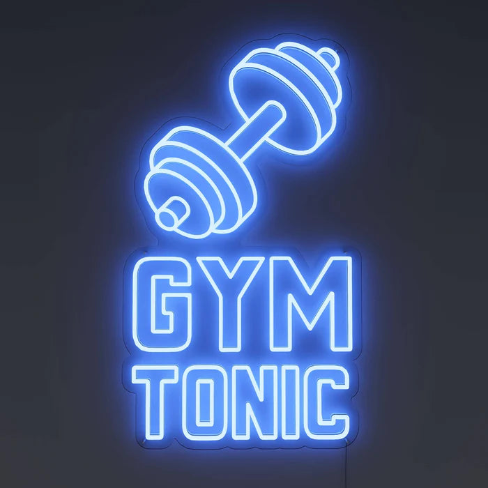 Barbell Gym Tonic Neon Sign