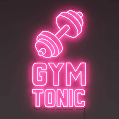 Barbell Gym Tonic Neon Sign