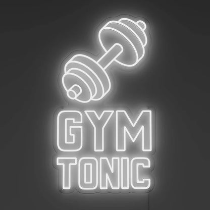 Barbell Gym Tonic Neon Sign