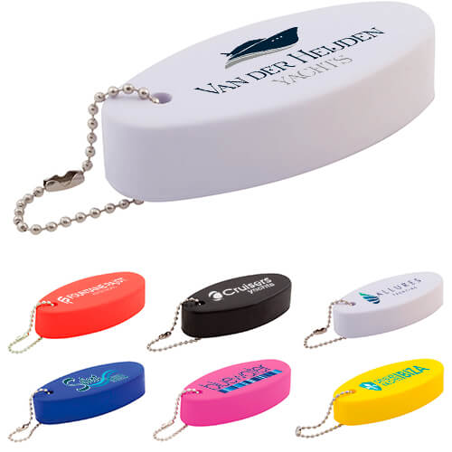 PU Foam Floating Key Chain Custom Logo Free Sample Floating Keychain Souvenirs Oval Float Floating Keyring