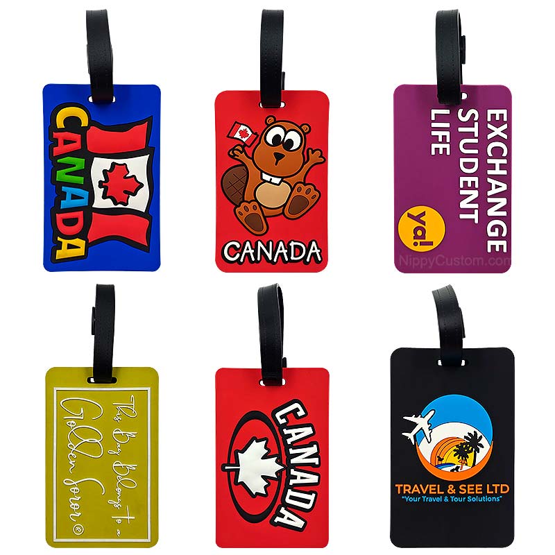 Customized  PVC Luggage Tags Ornament Lanyards Promotional Item