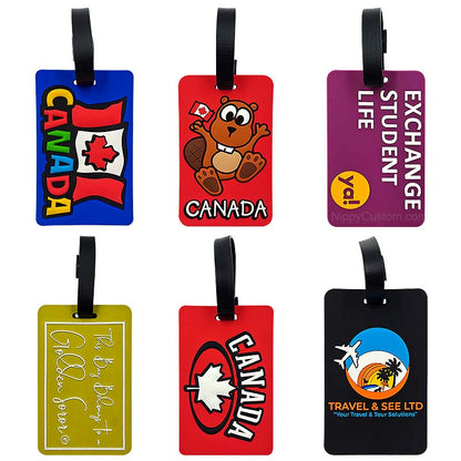 Customized  PVC Luggage Tags Ornament Lanyards Promotional Item