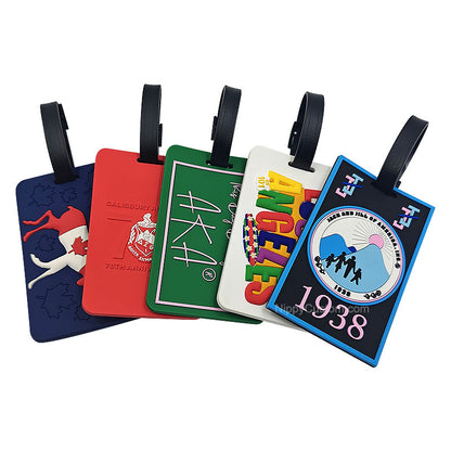 Custom 2D/3D Logo Soft PVC Promotional Luggage Tags with Paper Insert for Lanyards