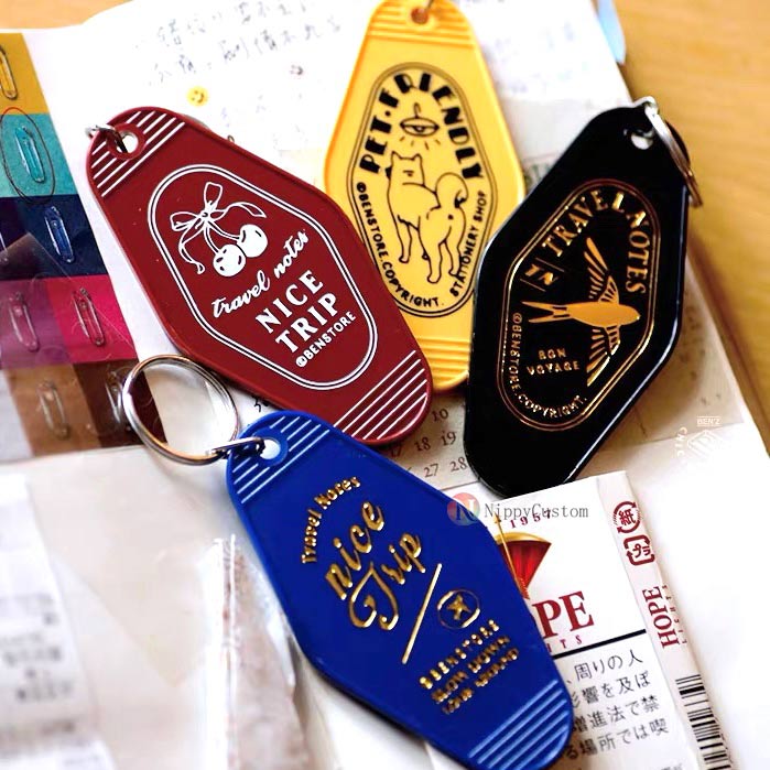 Vintage Key Chains - Foil Stamped Logo 