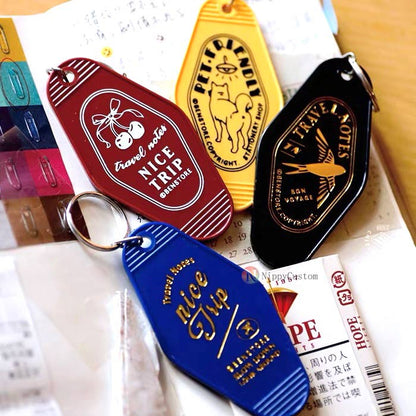 Vintage Key Chains - Foil Stamped Logo 