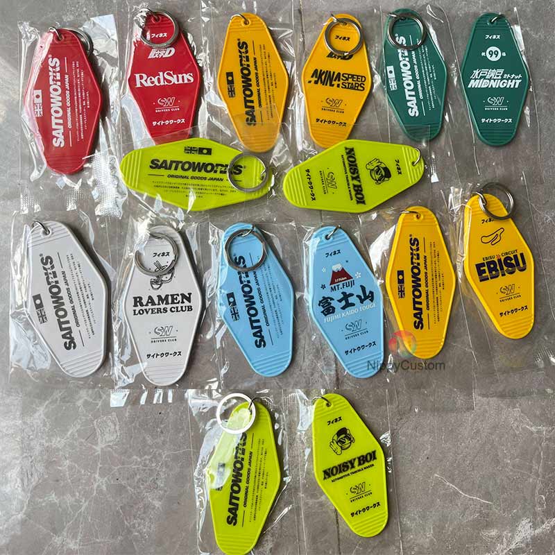 Plastic Printed Key Tags | Custom Motel Keyrings