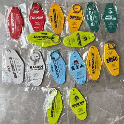 Plastic Printed Key Tags | Custom Motel Keyrings