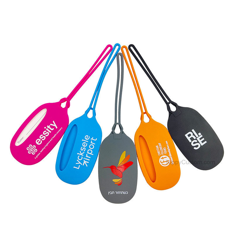 Customized Small Silicone Luggage Tag for business promotion gift