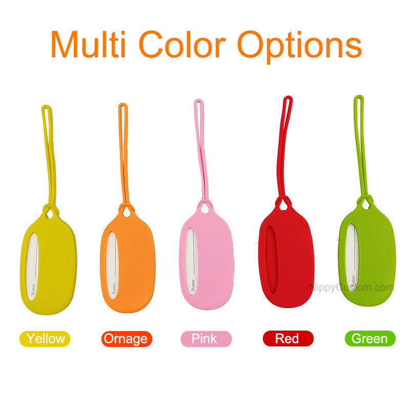 custom Bright Silicone Bag Tags for business gift