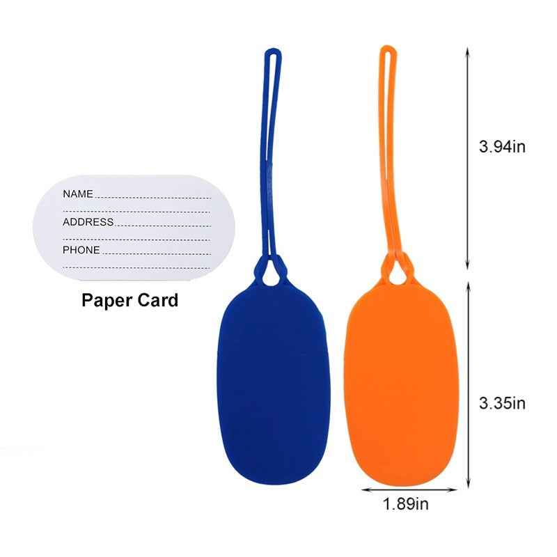 Personalized Small Oval Silicone Luggage Tag