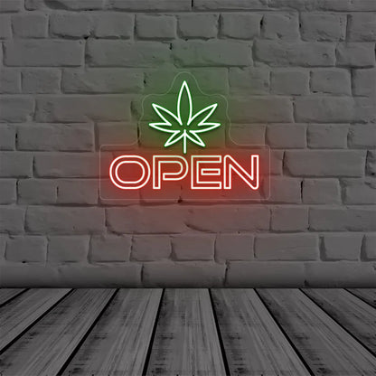 Weed Open Neon Sign