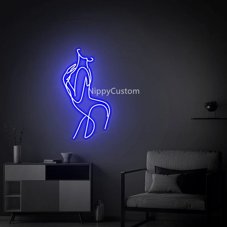 SEXY LADY neon sign, Female Body neon light sign for Spa Signage wall decor, LED Neon Sign, Bedroom bathroom decor