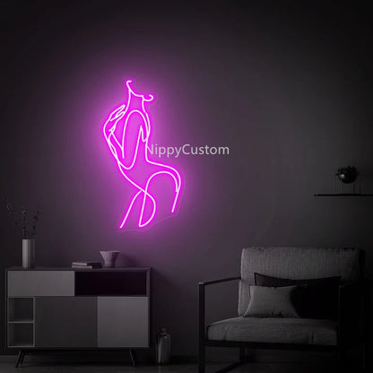 Body Woman Neon Sign, Sexy Woman Led Sign, Body Girl Neon Light, Bikini Girl Led Light, Woman Line Art Bedroom Wall Art, Home Wall Decor