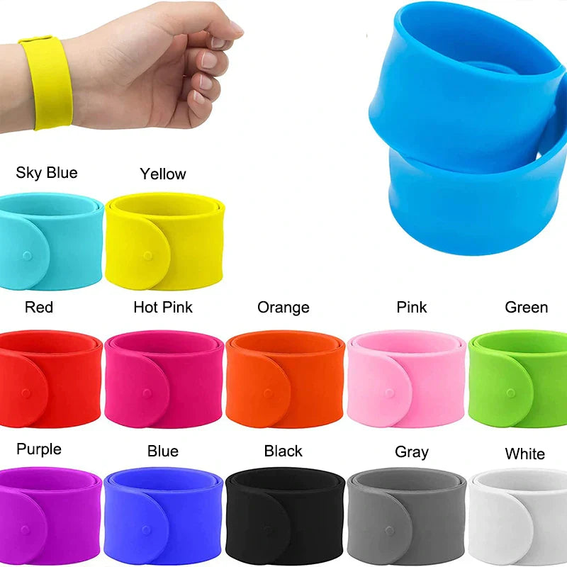 Personalized Silicone Slap Bracelets, Colorful Slap Bracelets/Wristbands