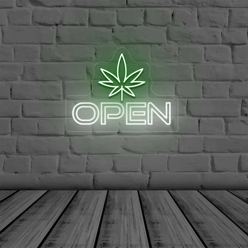 Weed Open Neon Sign