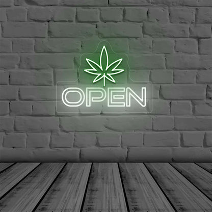 Weed Open Neon Sign