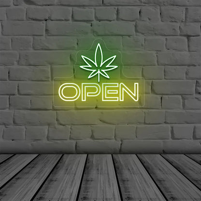 Weed Open Neon Sign