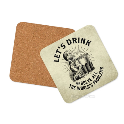 Promotional Bulk Custom Cork Coasters For Bar With Full Color Printing