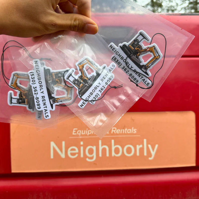 Bulk Custom Business Logo Air Freshener For Auto Repair Business, Custom Air Freshener For Business, Custom Freshies For Auto Repair