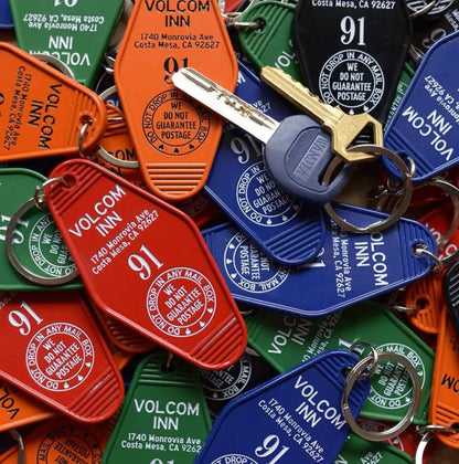 Custom Plastic Double Hot Stamp Gold/silver/white Foil logo keyrings