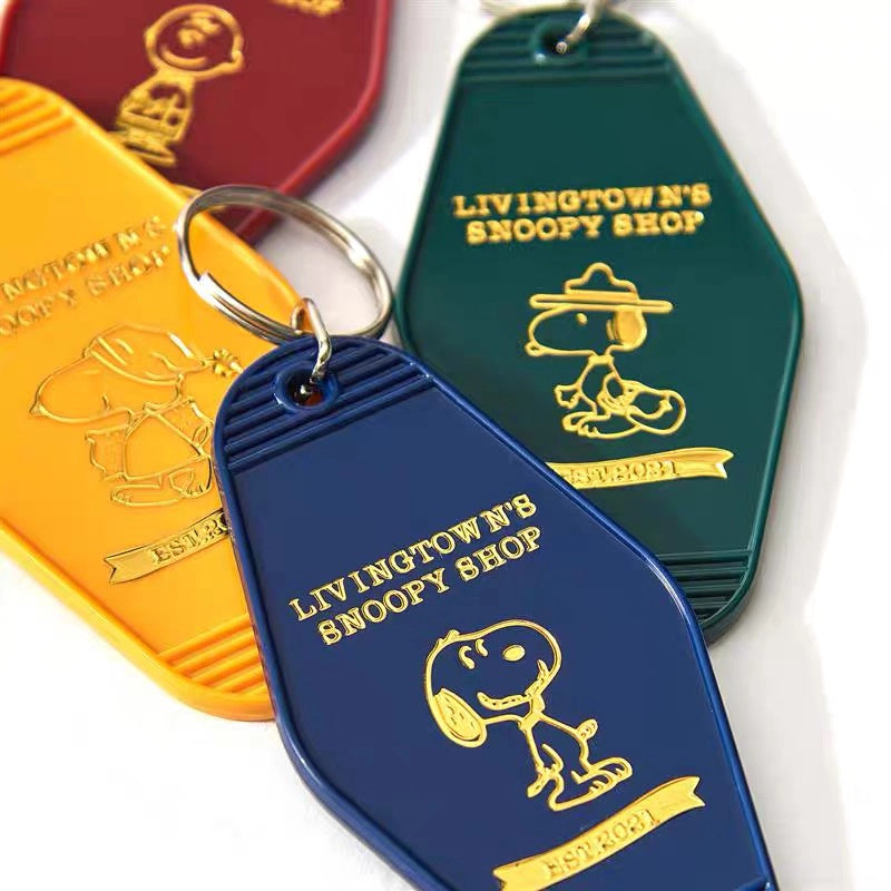 Vintage Hotel Key Chains with your Foil Stamped Custom Logo 