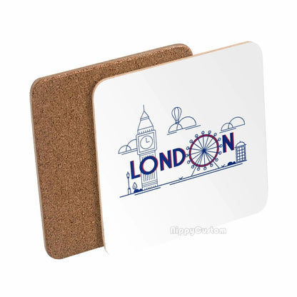 	 250 Pcs Custom Graphics MDF Coaster, Personalized Cork Coasters