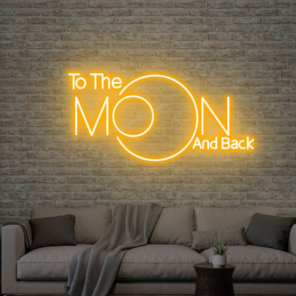 To the moon and back - LED Neon Sign