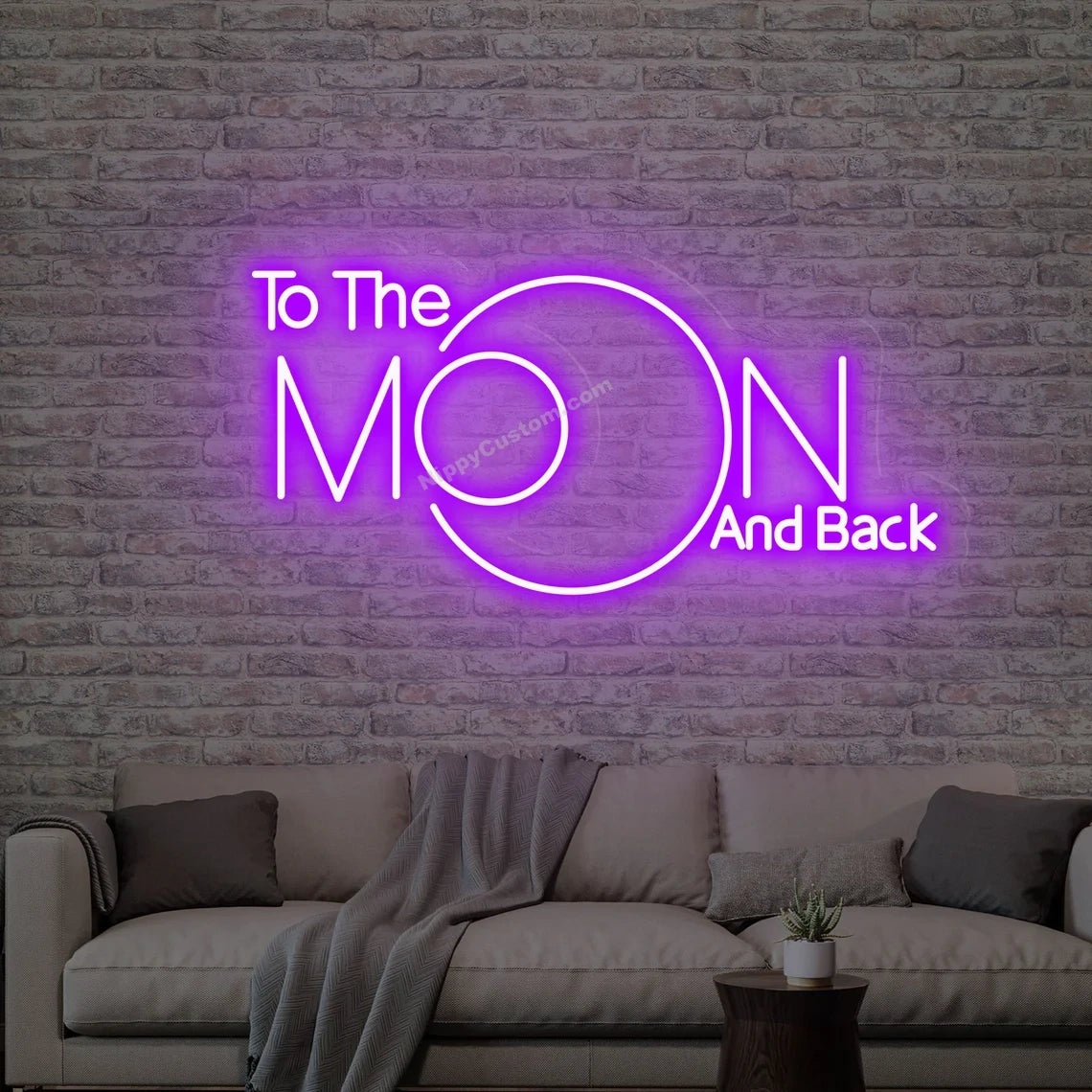 To the moon and back - LED Neon Sign