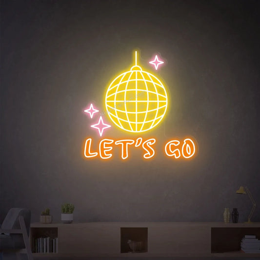 Let's Go Disco Neon Sign