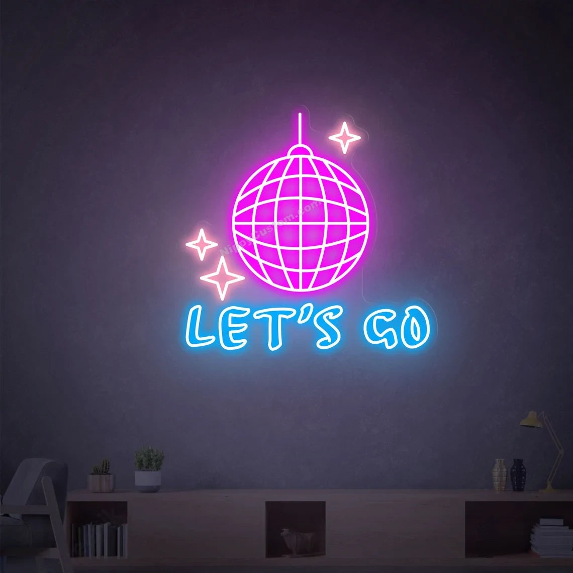 Let's Go Disco Neon Sign