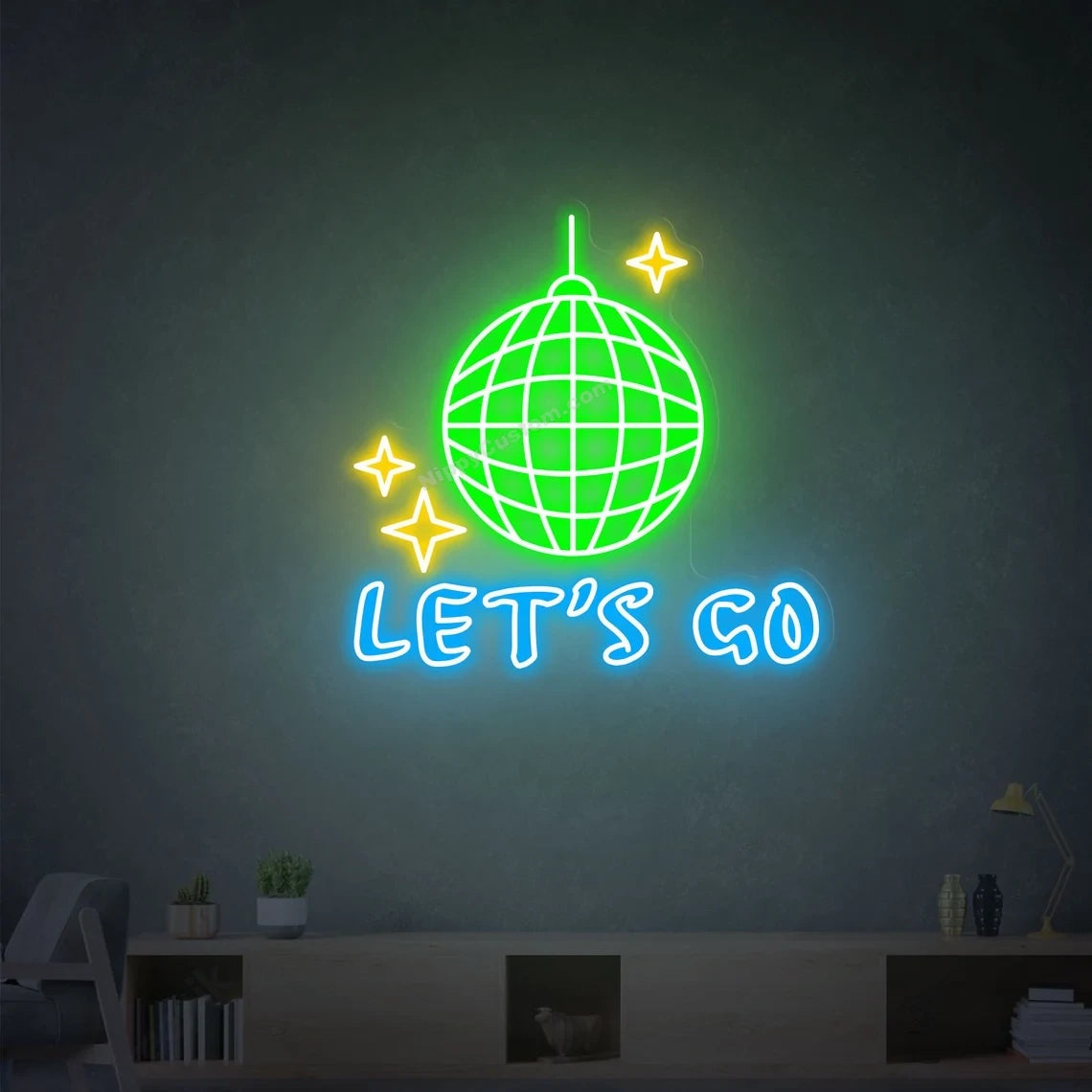 Let's Go Disco Neon Sign